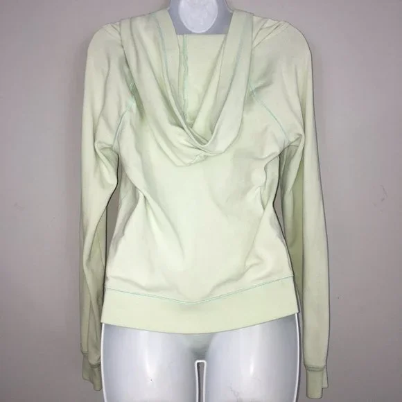 PINK Victorias Secret Womens S Mint Green Gray Zip Up Long Sleeve Hoodie READ - Picture 3 of 10